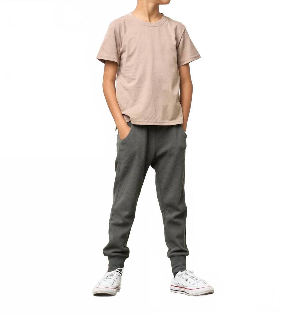 NEW LITTLE BIPSY boys elevated tee in mushroom